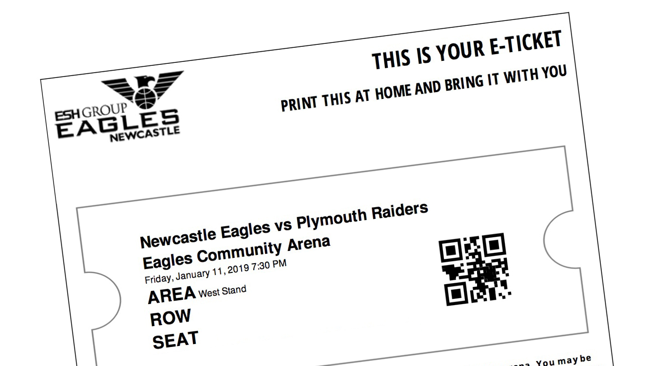 Choose Print Tickets@Home For A Faster Entry – Newcastle Eagles