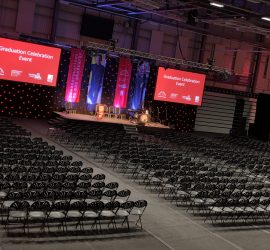 Newcastle College's Graduation Celebration Event for thousands of students in December 2021.